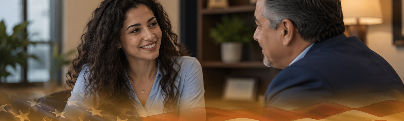Dallas immigration attorney consulting with a client about an EB-2 green card petition
