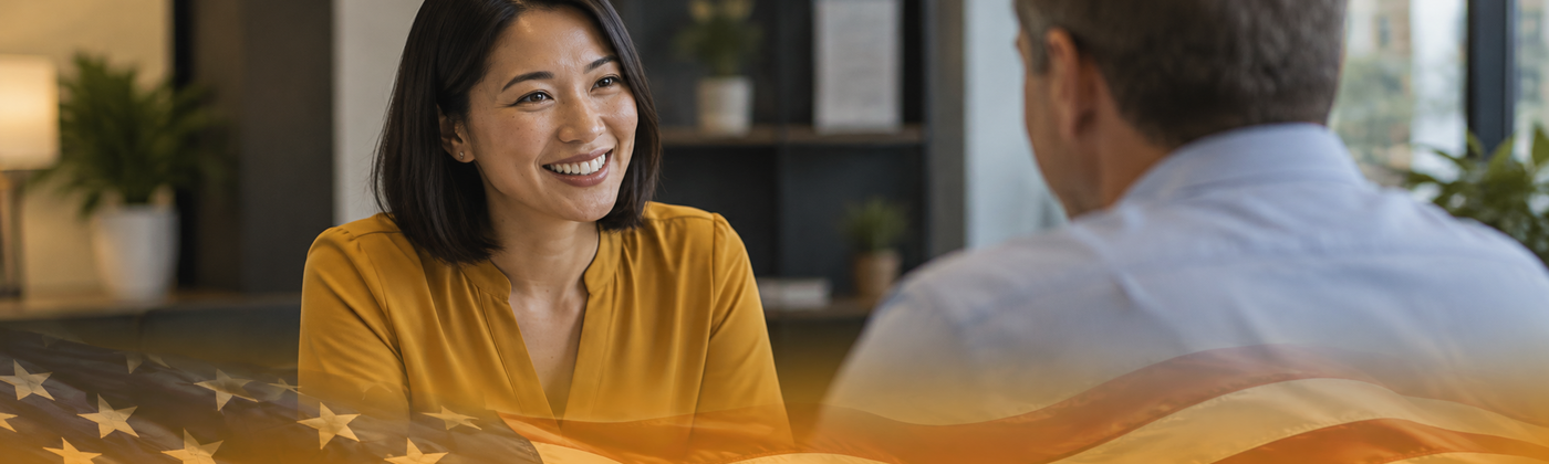 Dallas immigration attorney consulting with a client about an H-1B visa immigration matter