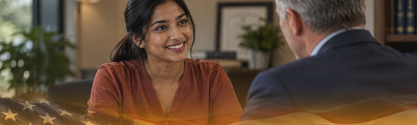 Dallas immigration attorney consulting with a client about a J-1 exchange visitor visa