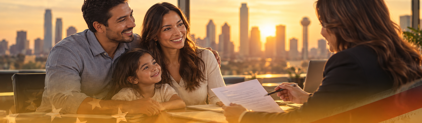 Dallas immigration attorney consulting with a client about an I-130 family petition