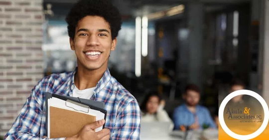 an office worker holding a clipboard