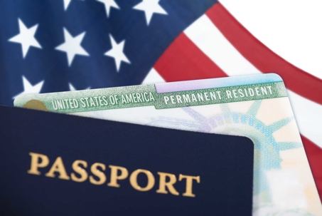 U.S. passport and green card